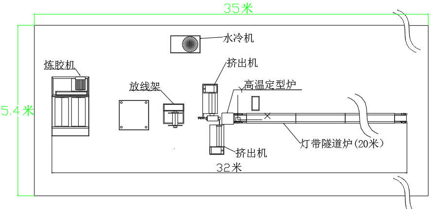  LED軟燈帶矽膠擠出生產線 